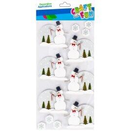 Lipdukai 3D "Snowman" 6 vnt CRAFT-FUN