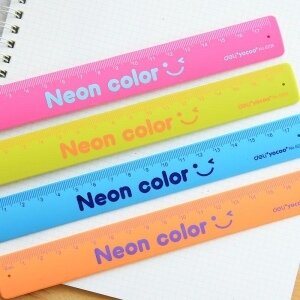 Линейка-браслет Deli Neon 18 см оранжевого цвета 1