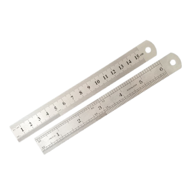 Liniuotė metalinė 15 cm nerūdijantis plienas Liniuotė metalinė 15 cm nerūdijantis plienas