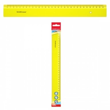 Линейка пластиковая ErichKrause® Neon, 30см, жёлтая