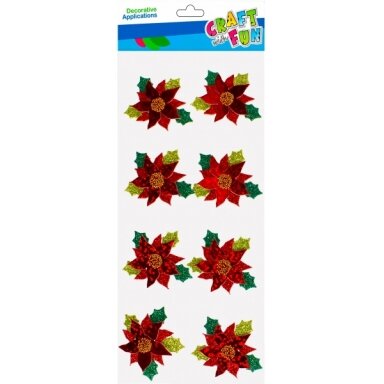 Lipdukai 3D "Kalėdinė žvaigždė" 8 vnt CRAFT-FUN Lipdukai 3D "Kalėdinė žvaigždė" 8 vnt CRAFT-FUN