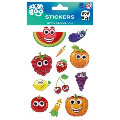 Stickers Googly Eye 14x21 cm Fruits Stickers Googly Eye 14x21 cm Fruits