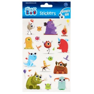 Наклейки Googly Eye 14x26 см Монстер 2 Наклейки Googly Eye 14x26 см Монстер 2