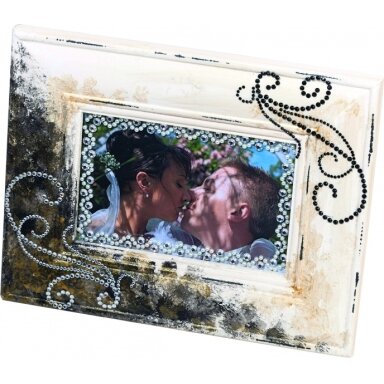 Jewel stone borders WEDDING 3, 10,5x26cm, 1 sheet, self adhesive