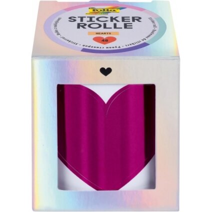 Lipdukai iš folijos Folia Hearts, rulonas, 3 m