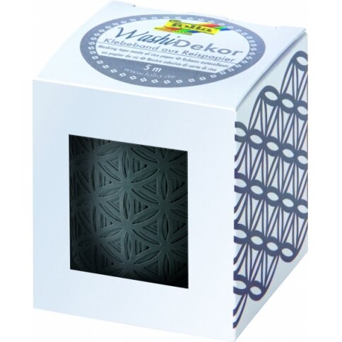 Лента Washi-Lace, 50ммx5м, CIRCLES, серая 2 Лента Washi-Lace, 50ммx5м, CIRCLES, серая 2