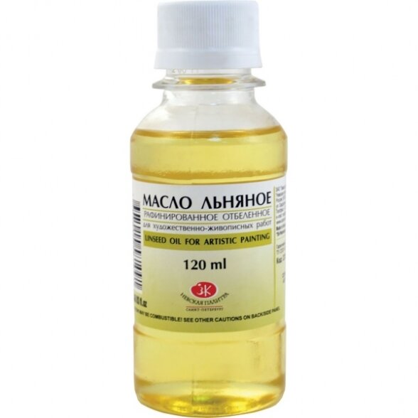 Bleached refined linseed-oil in plastic bottle 120 ml Bleached refined linseed-oil in plastic bottle 120 ml