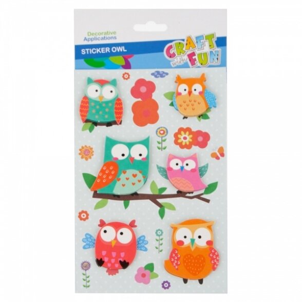 Lipdukai 3D "Pelėda" CRAFT-FUN Lipdukai 3D "Pelėda" CRAFT-FUN