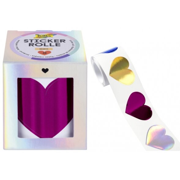 Lipdukai iš folijos Folia Hearts, rulonas, 3 m 2