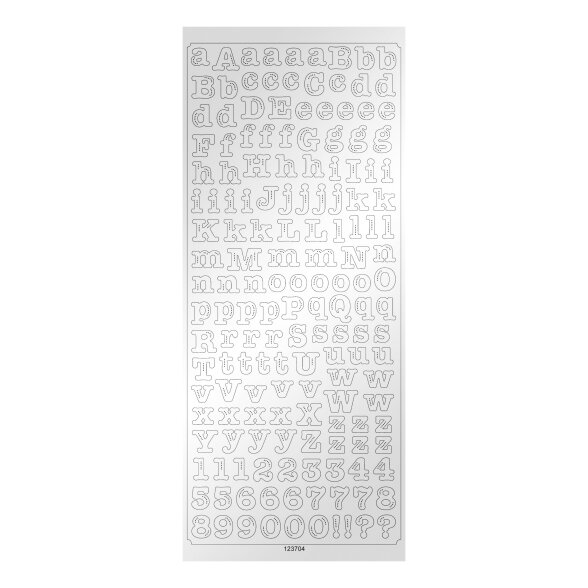 Контурные наклейки НА КРУГЛЫЙ ГОД, ок. 10x24см, 10 листов, золото и серебро в ассорти 1