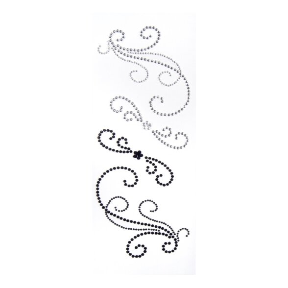 Jewel stone borders WEDDING 1, 10,5x26cm, 1 sheet, self adhesive 1
