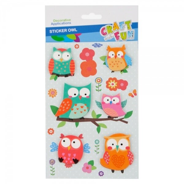 Lipdukai 3D "Pelėda" CRAFT-FUN Lipdukai 3D "Pelėda" CRAFT-FUN