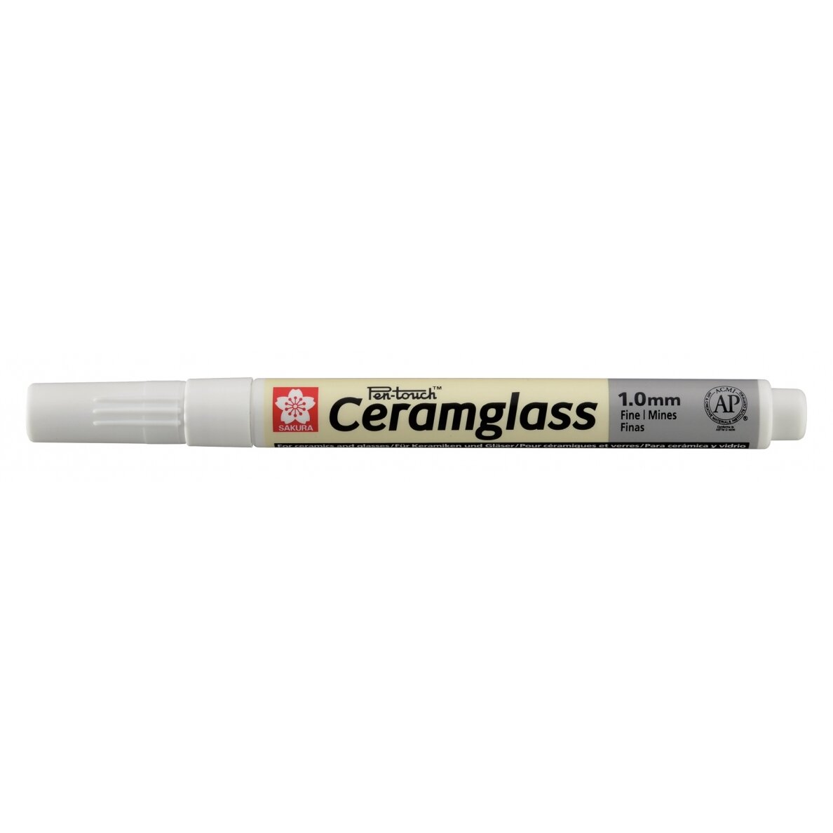 Markeris Sakura Pen-Touch Ceramglass 1.0 mm stiklui ir keramikai baltas Markeris Sakura Pen-Touch Ceramglass 1.0 mm stiklui ir keramikai baltas