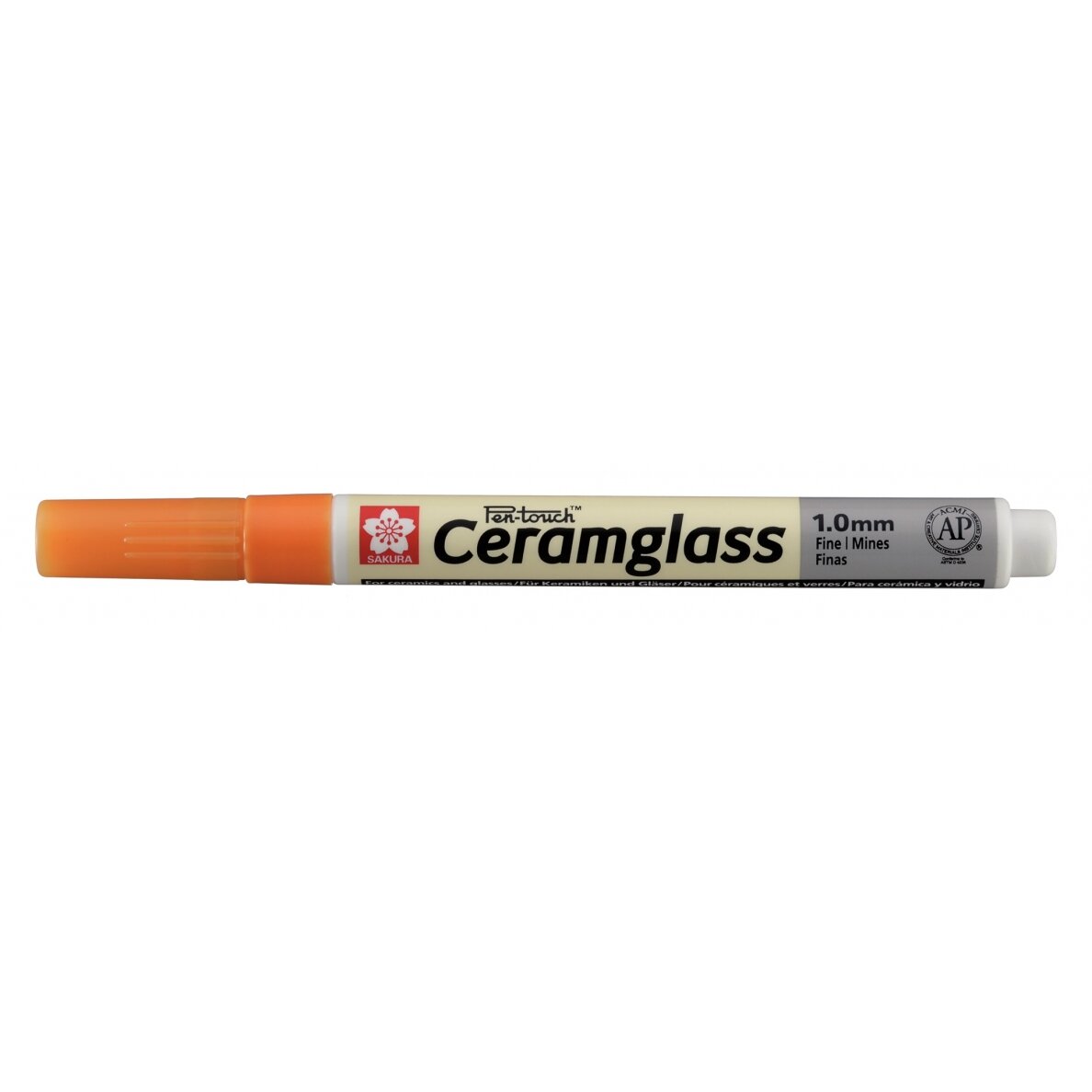 Markeris Sakura Pen-Touch Ceramglass 1.0 mm stiklui ir keramikai oranžinis Markeris Sakura Pen-Touch Ceramglass 1.0 mm stiklui ir keramikai oranžinis