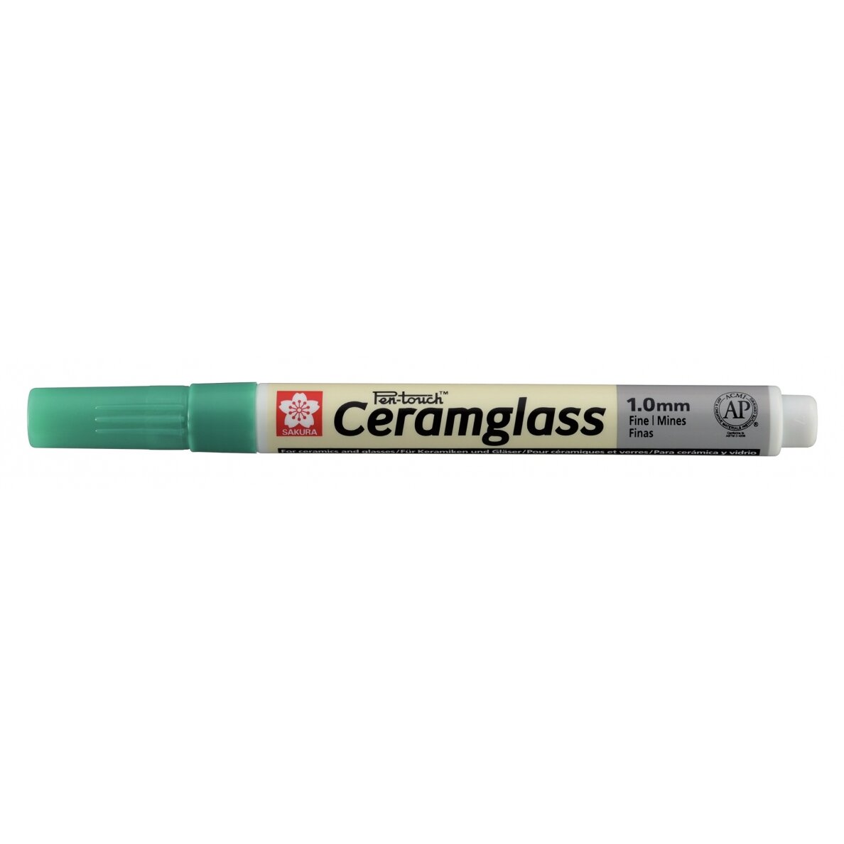 Markeris Sakura Pen-Touch Ceramglass 1.0 mm stiklui ir keramikai žalias Markeris Sakura Pen-Touch Ceramglass 1.0 mm stiklui ir keramikai žalias