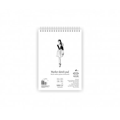 Markerinio popieriaus bloknotas Authentic SMLT A5 40 lapų 100 g/m2 kieta nugarėle ir spirale Markerinio popieriaus bloknotas Authentic SMLT A5 40 lapų 100 g/m2 kieta nugarėle ir spirale