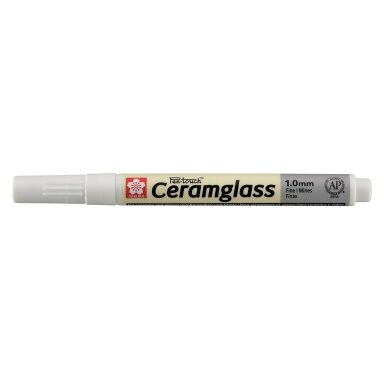 Markeris Sakura Pen-Touch Ceramglass 1.0 mm stiklui ir keramikai baltas Markeris Sakura Pen-Touch Ceramglass 1.0 mm stiklui ir keramikai baltas