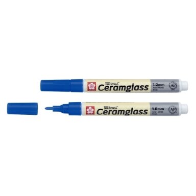 Markeris Sakura Pen-Touch Ceramglass 1.0 mm stiklui ir keramikai mėlynas Markeris Sakura Pen-Touch Ceramglass 1.0 mm stiklui ir keramikai mėlynas