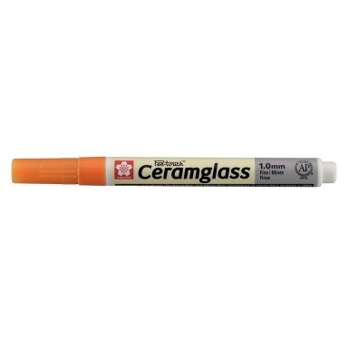 Markeris Sakura Pen-Touch Ceramglass 1.0 mm stiklui ir keramikai oranžinis Markeris Sakura Pen-Touch Ceramglass 1.0 mm stiklui ir keramikai oranžinis