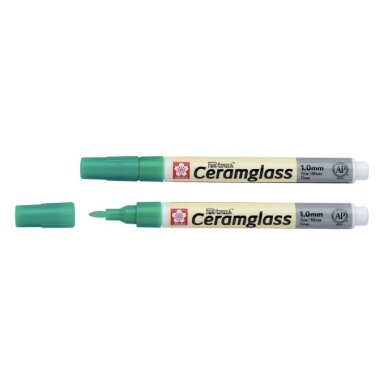 Markeris Sakura Pen-Touch Ceramglass 1.0 mm stiklui ir keramikai žalias Markeris Sakura Pen-Touch Ceramglass 1.0 mm stiklui ir keramikai žalias