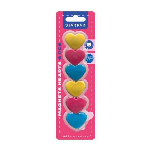 Magnetukai Craft-Fun Heart 6 vnt Magnetukai Craft-Fun Heart 6 vnt