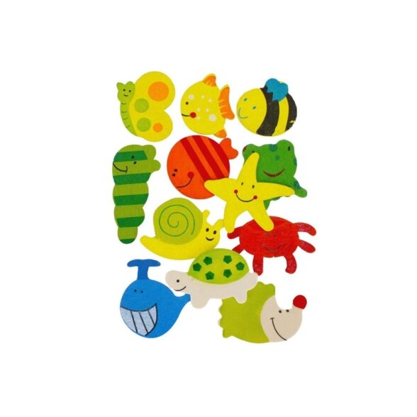 Магниты деревянные Starpak Animals 40 мм 12 штук 1