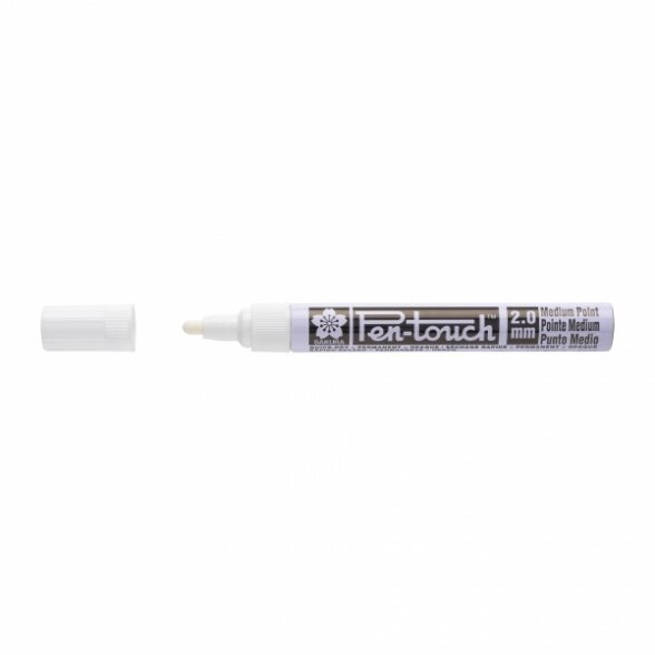 Markeris Sakura Pen-Touch 2 mm baltas 1 Markeris Sakura Pen-Touch 2 mm baltas 1