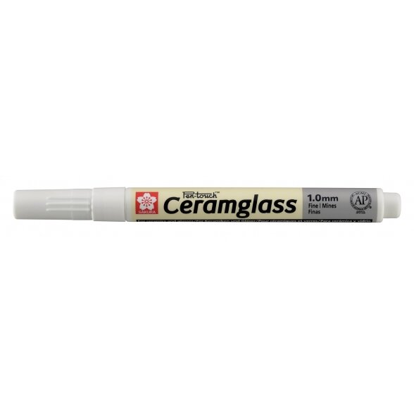 Markeris Sakura Pen-Touch Ceramglass 1.0 mm stiklui ir keramikai baltas Markeris Sakura Pen-Touch Ceramglass 1.0 mm stiklui ir keramikai baltas