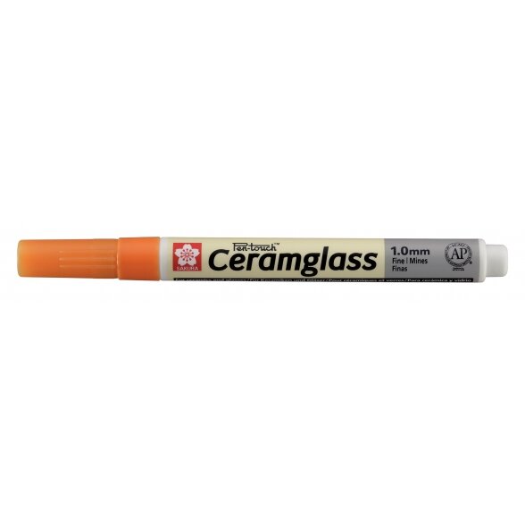 Markeris Sakura Pen-Touch Ceramglass 1.0 mm stiklui ir keramikai oranžinis Markeris Sakura Pen-Touch Ceramglass 1.0 mm stiklui ir keramikai oranžinis