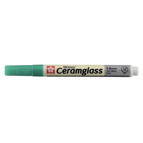 Markeris Sakura Pen-Touch Ceramglass 1.0 mm stiklui ir keramikai žalias Markeris Sakura Pen-Touch Ceramglass 1.0 mm stiklui ir keramikai žalias