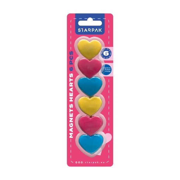 Magnetukai Craft-Fun Heart 6 vnt Magnetukai Craft-Fun Heart 6 vnt