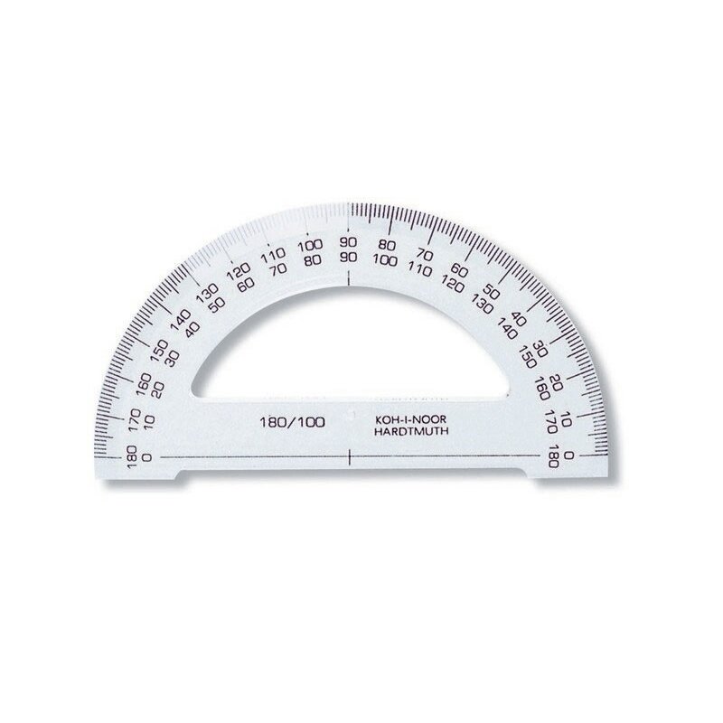 Транспортир Koh-I-Noor 180/100 пластиковый прозрачный Транспортир Koh-I-Noor 180/100 пластиковый прозрачный