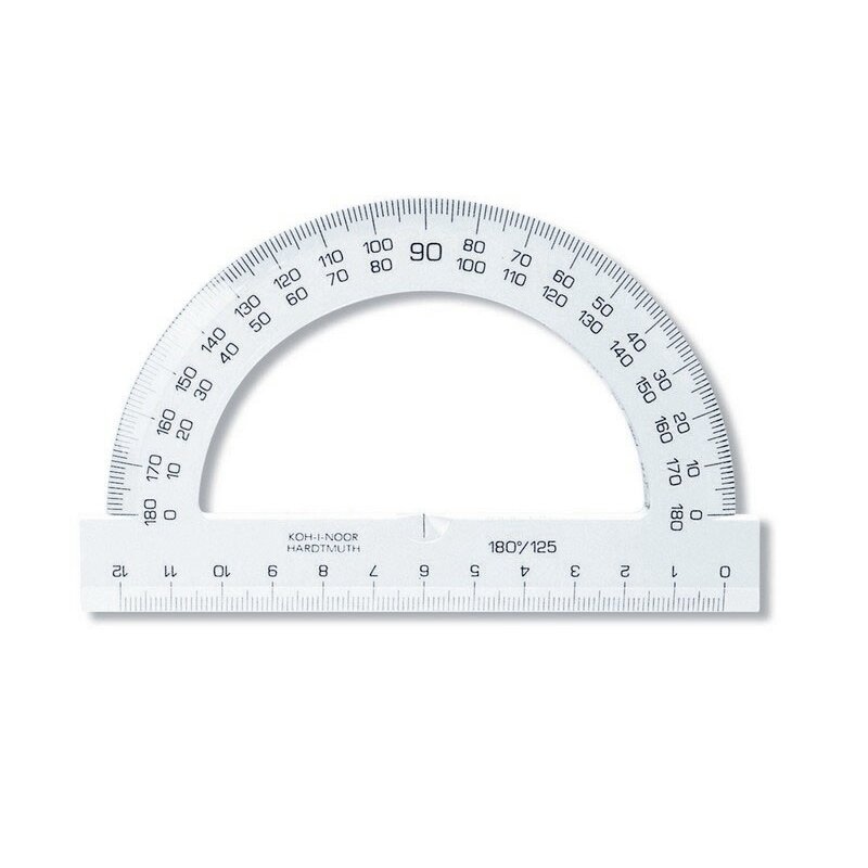 Транспортир Koh-I-Noor 180/125 пластиковый прозрачный Транспортир Koh-I-Noor 180/125 пластиковый прозрачный