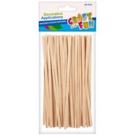 Medinės lazdelės dekoravimui, 80 vnt. natūralios CRAFT-FUN Medinės lazdelės dekoravimui, 80 vnt. natūralios CRAFT-FUN