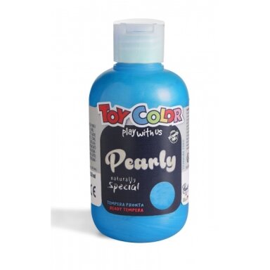 Guašas Toy Color 250 ml puikiai plaunamas perlamutro mėlynos spalvos Guašas Toy Color 250 ml puikiai plaunamas perlamutro mėlynos spalvos