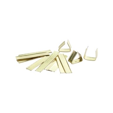 Metalinės juostelės maišelių uždarymui Folia auksinės spalvos 25 vnt. 3 cm