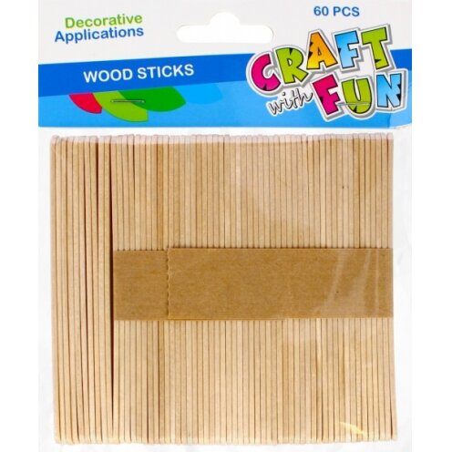 Натуральные деревянные палочки для декорирования CRAFT-FUN, 11,5 × 2 см, 60 шт.