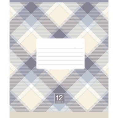 Mokyklinis sąsiuvinis Shkolyaryk 12 lapų  langeliais Plaid pattern