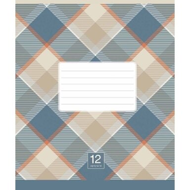 Mokyklinis sąsiuvinis Shkolyaryk 12 lapų  langeliais Plaid pattern
