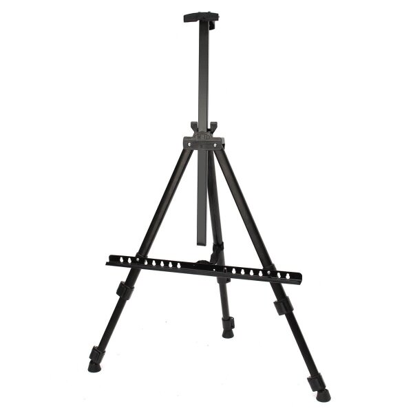 Molbertas tapybai aliumininis teleskopinis juodas 165 cm