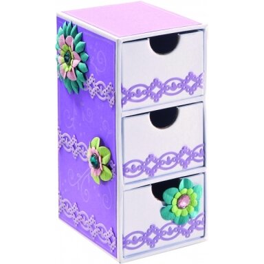 Velvet Borders FLORAL, self adhesive, 3 rolls, assorted colours