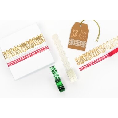 Paper Borders X-MAS, self adhesive, 4 rolls each 1m
