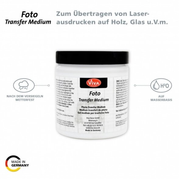 Nuotraukų perkėlimo priemonė Foto Transfer Medium Viva Decor 250 ml 1