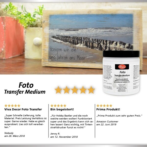 Nuotraukų perkėlimo priemonė Foto Transfer Medium Viva Decor 250 ml 2
