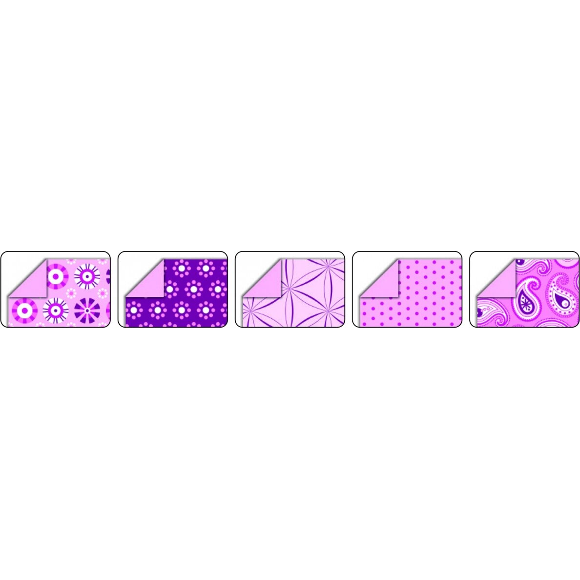 Оригами   BASIC LIGHT PINK 80 г / м², 20x20см, 50 листов, 5 разных дизайнов 1