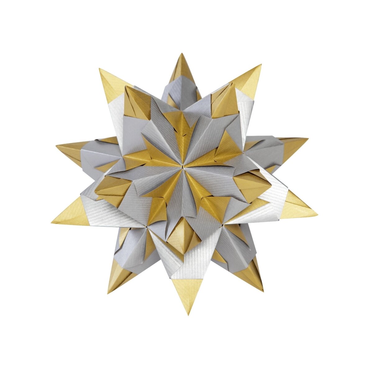 Origami Folia "Žvaigždė" 15x15 cm sidabro/aukso spalvos 1