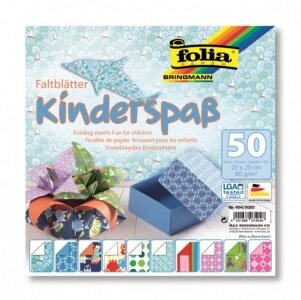 Оригами Folia FUN FOR CHILDREN 80 г / м², 20x20см, 50 листов, 10 разных дизайнов Оригами Folia FUN FOR CHILDREN 80 г / м², 20x20см, 50 листов, 10 разных дизайнов