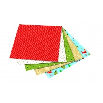 Оригами Folia  X-MAS 80 г / м², 15x15 см, 50 листов, 5 разных дизайнов 1
