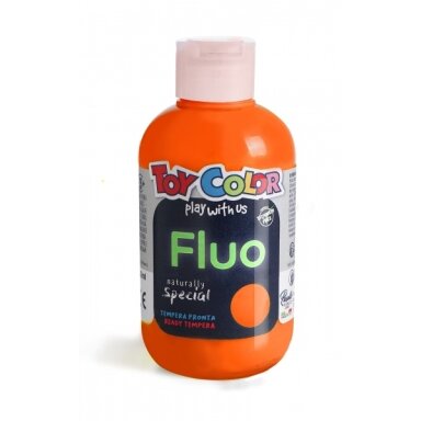 Guašas Toy Color 250 ml puikiai plaunamas fluorescencinis oranžinės spalvos Guašas Toy Color 250 ml puikiai plaunamas fluorescencinis oranžinės spalvos