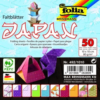 Origami Folia "Japan" 10x10 cm, 50 lapų